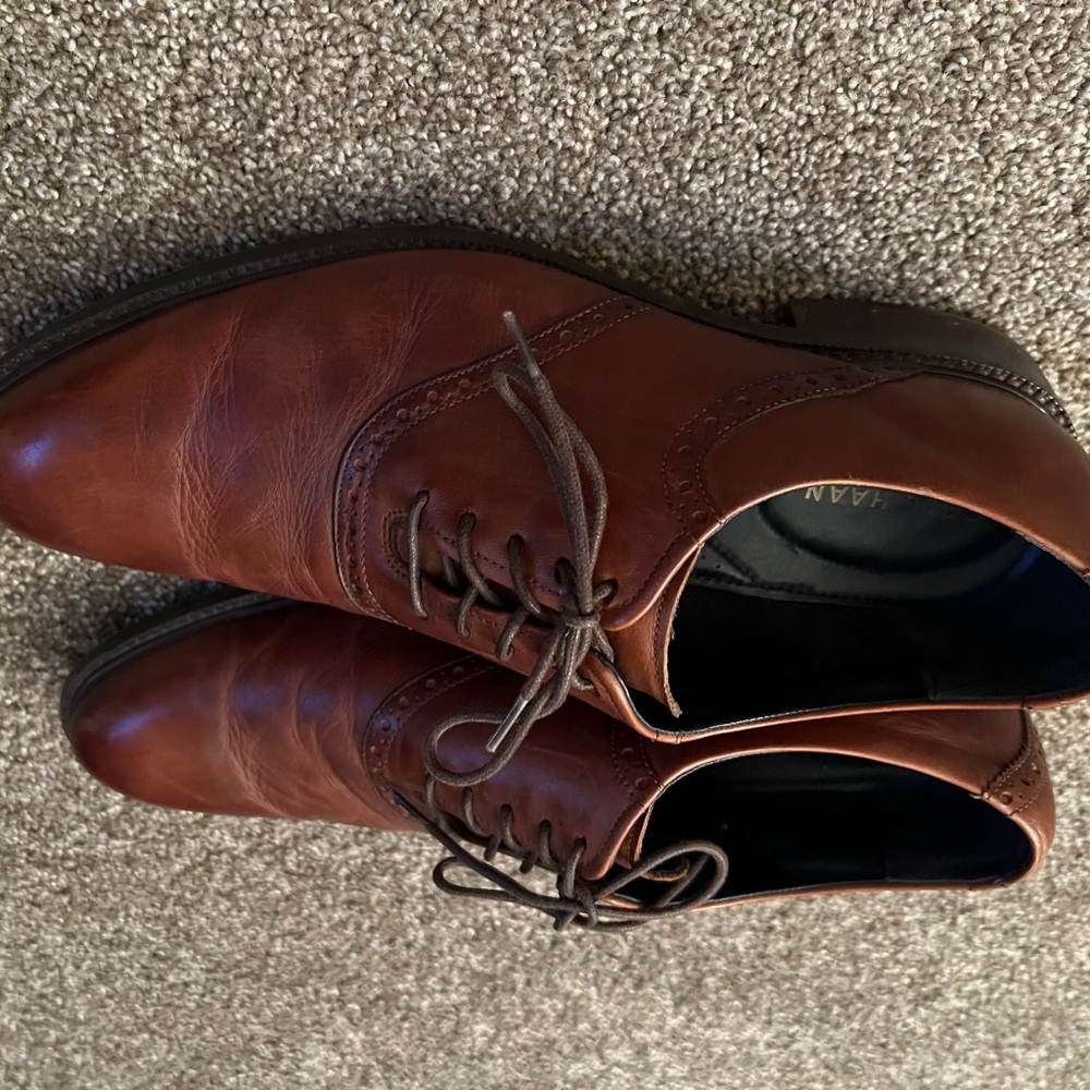 Cole Haan Brown Leather Oxfords size 10.5 - Picture 3 of 8